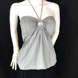 Silver & gray top, size Large (Stunning!!)